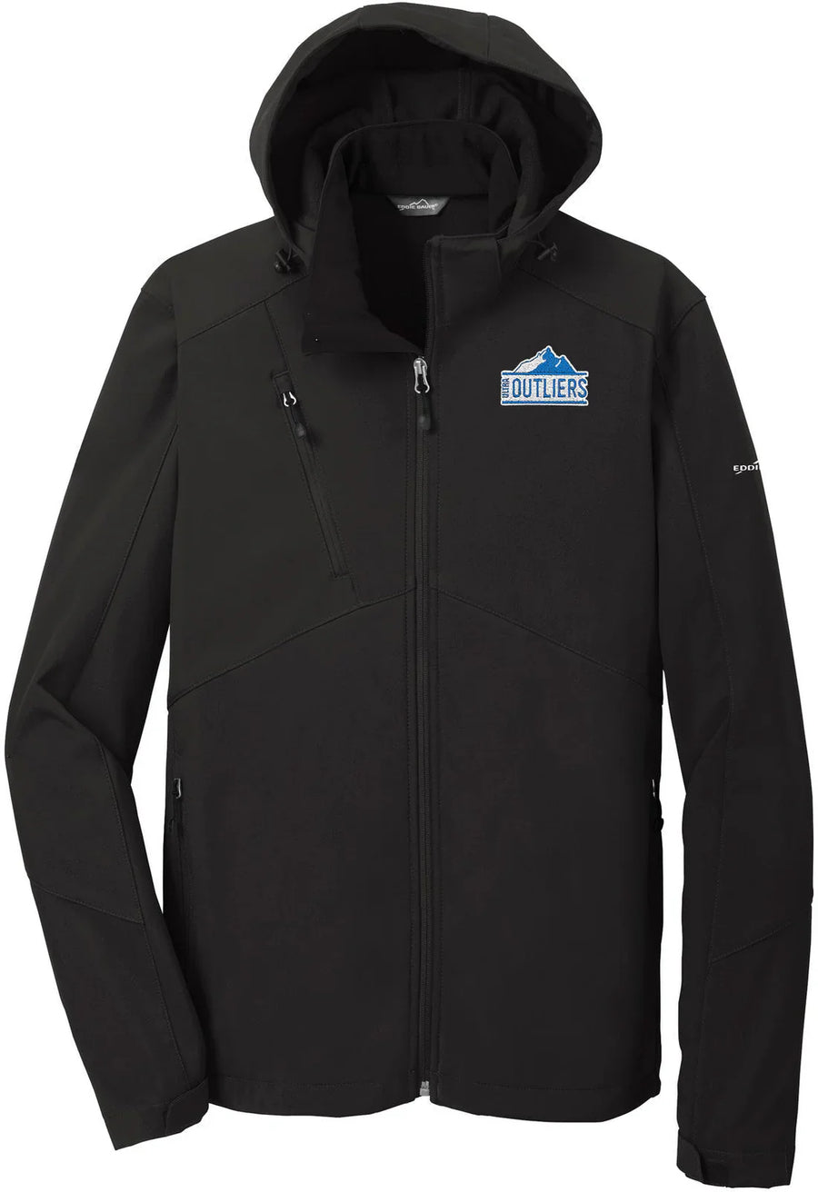 Eddie Bauer Hooded Soft Shell Parka with custom logo embroidery