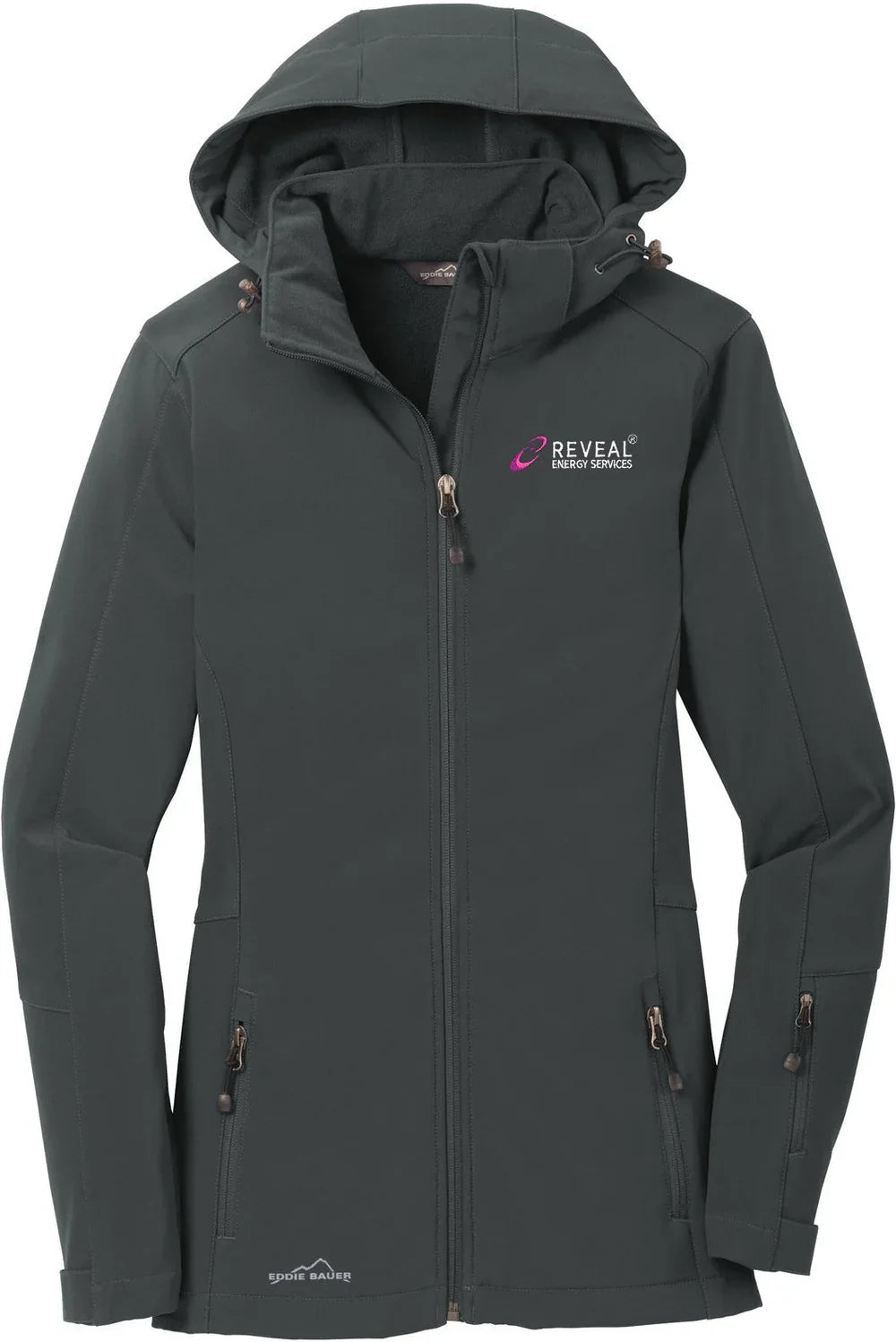 Eddie Bauer Women's Hooded Soft Shell Parka with custom logo embroidery