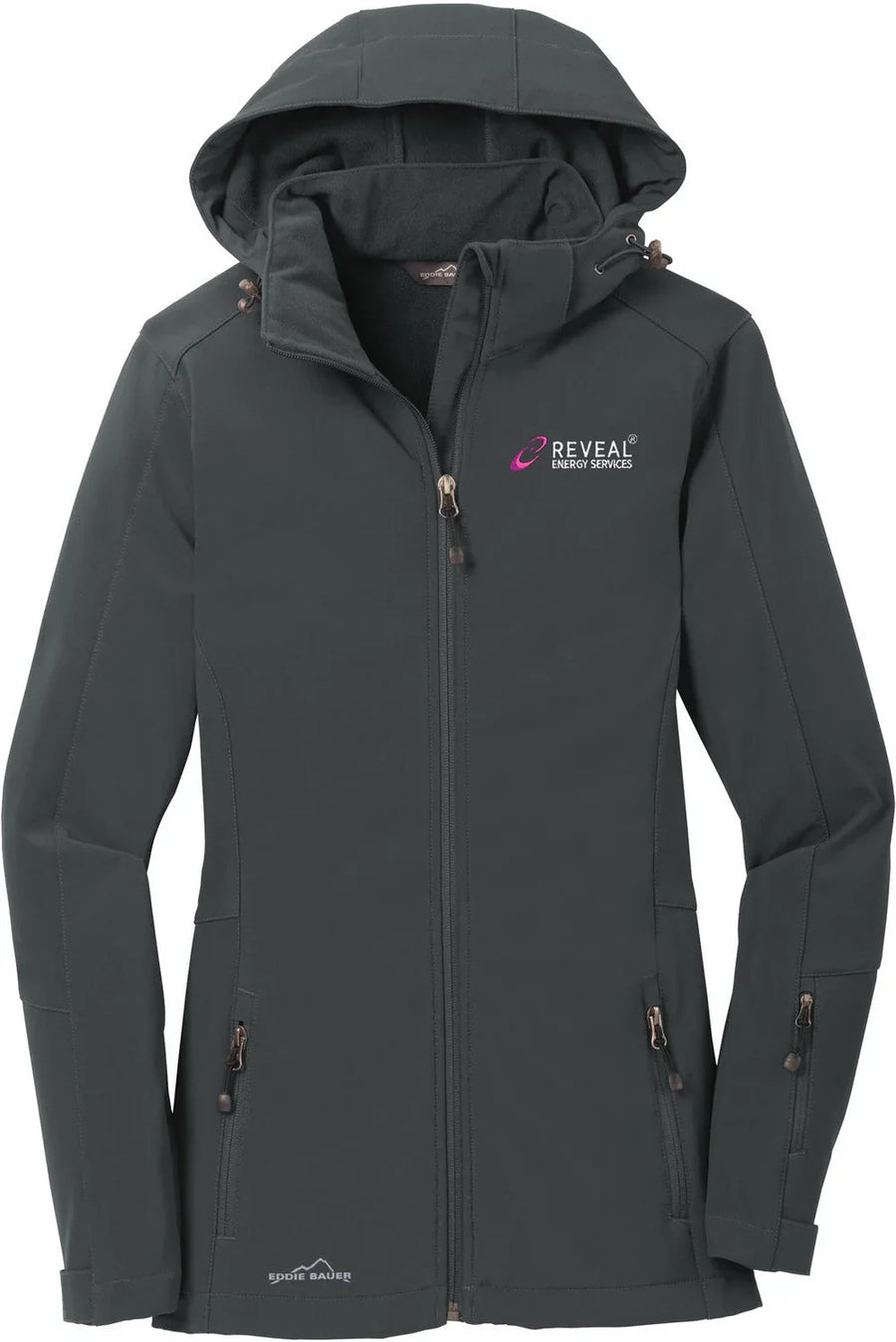 Eddie Bauer Women's Hooded Soft Shell Parka with custom logo embroidery
