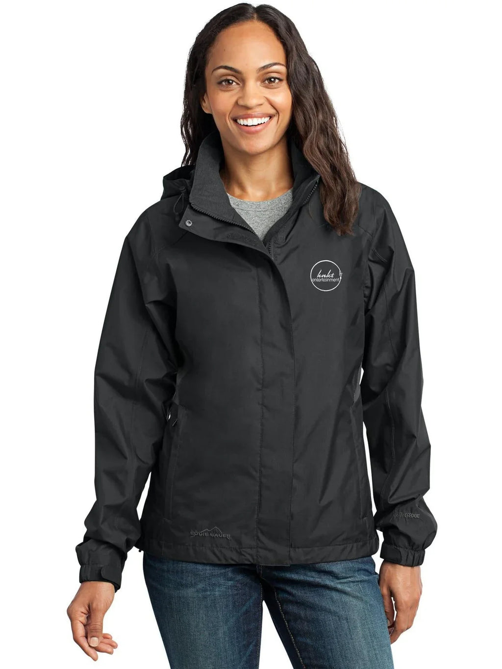 Eddie Bauer Ladies Rain Jacket with custom logo embroidery
