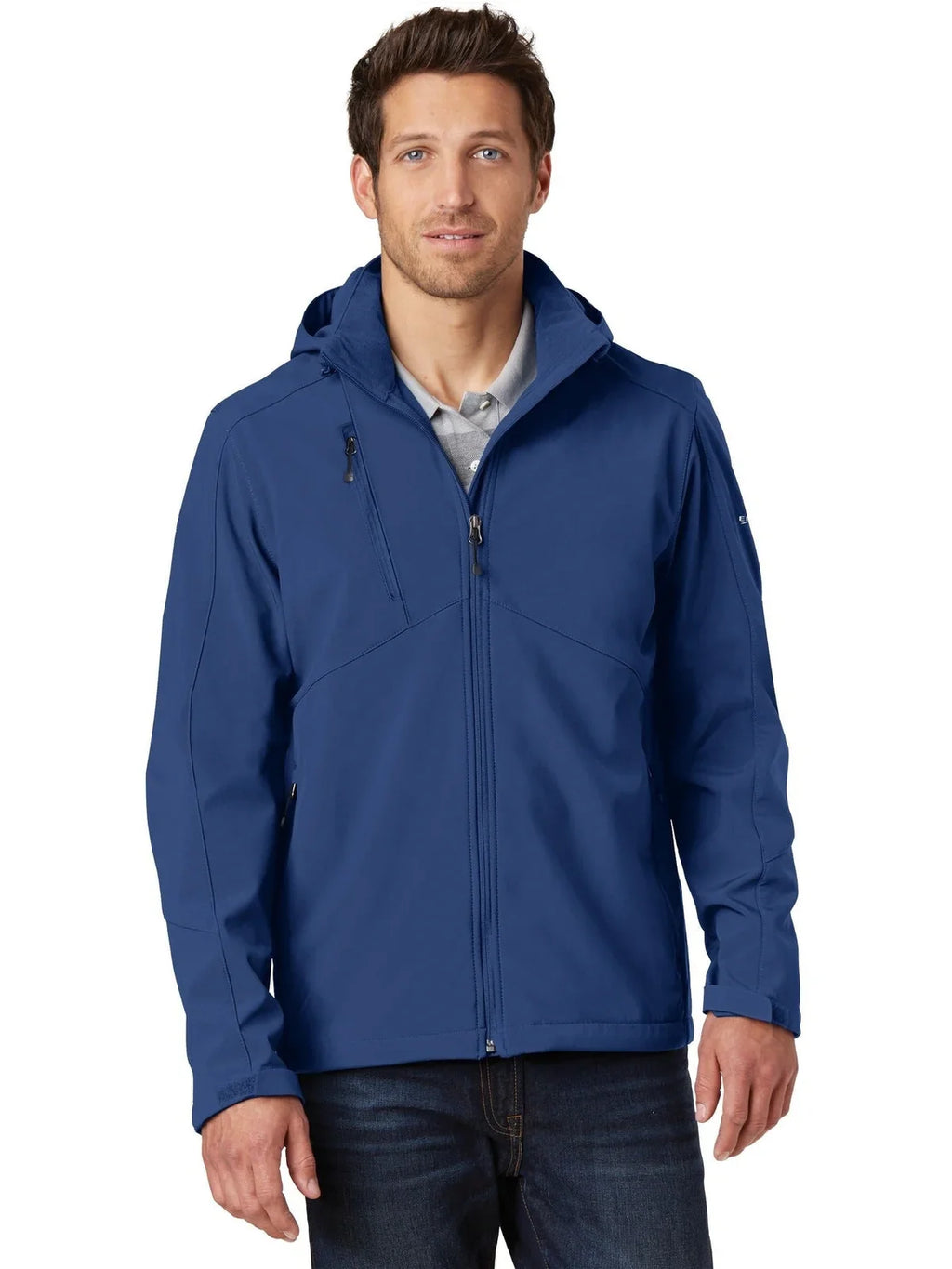 Eddie Bauer Hooded Soft Shell Parka with custom logo embroidery
