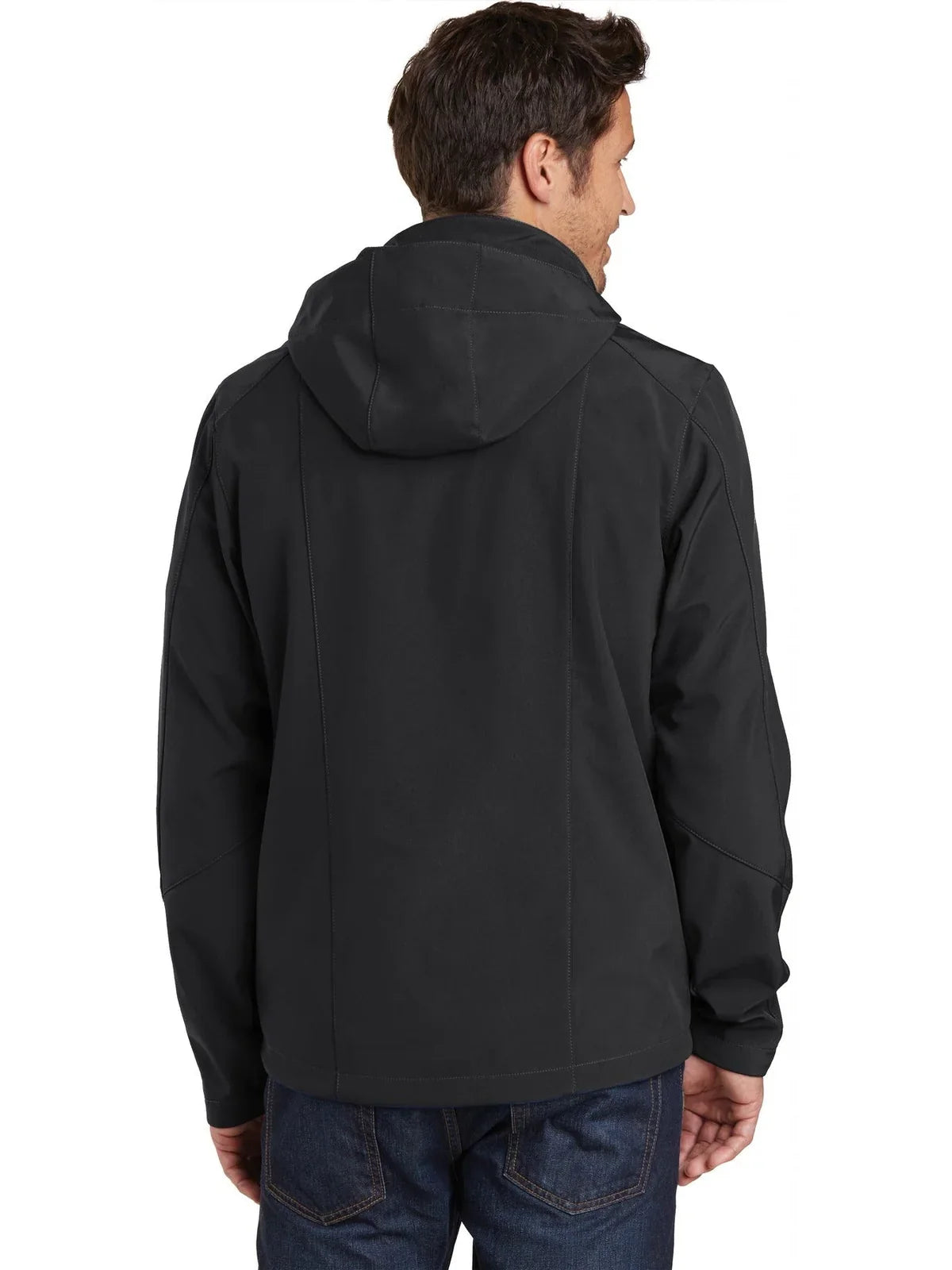 Eddie Bauer Hooded Soft Shell Parka with custom logo embroidery