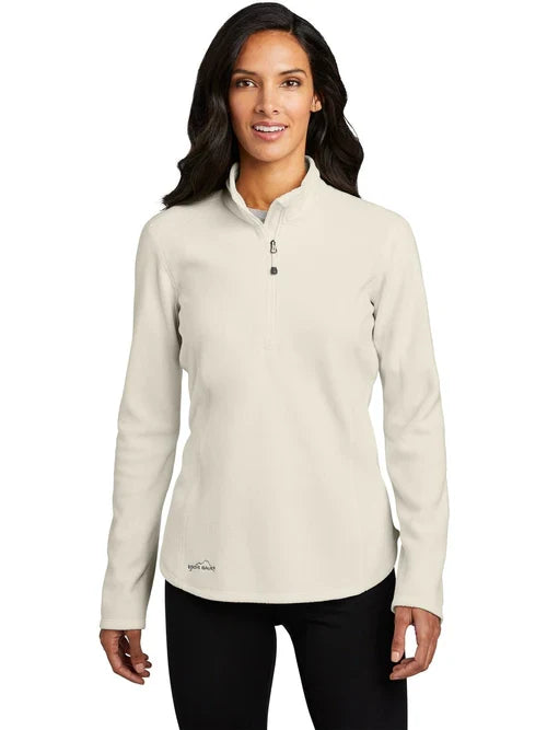 Eddie Bauer Ladies 1/2-Zip Microfleece Jacket with custom logo embroidery