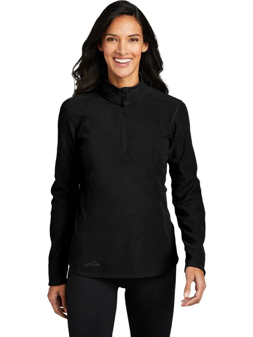 Eddie Bauer Ladies 1/2-Zip Microfleece Jacket with custom logo embroidery