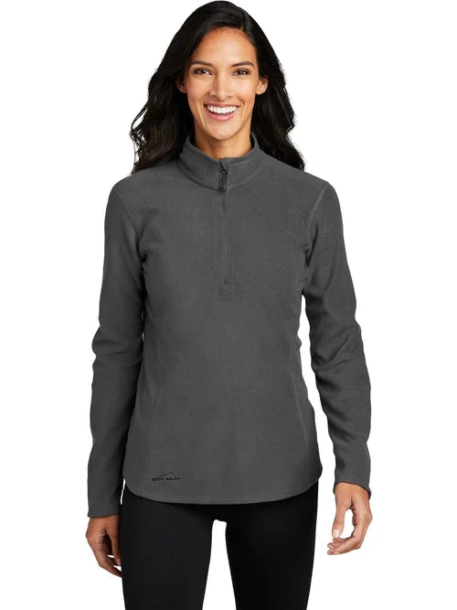 Eddie Bauer Ladies 1/2-Zip Microfleece Jacket with custom logo embroidery