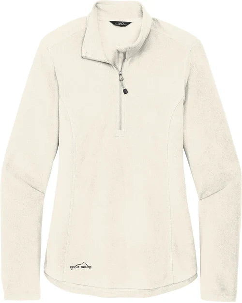Eddie Bauer Ladies 1/2-Zip Microfleece Jacket with custom logo embroidery