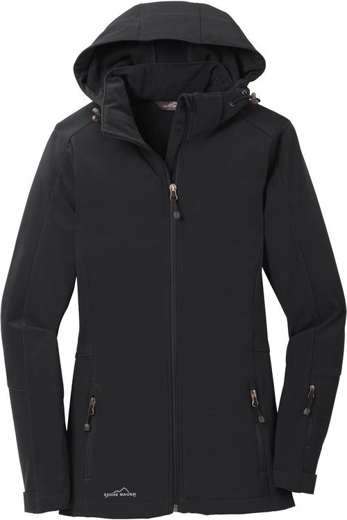 Eddie Bauer Women's Hooded Soft Shell Parka with custom logo embroidery