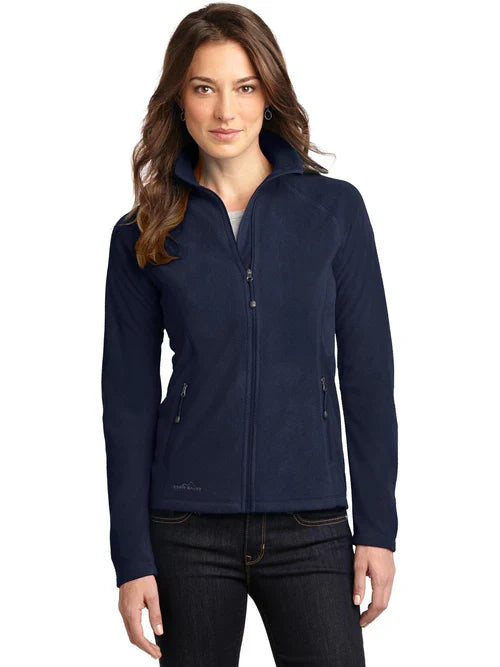 Eddie Bauer Ladies Full-Zip Microfleece Jacket with custom logo embroidery