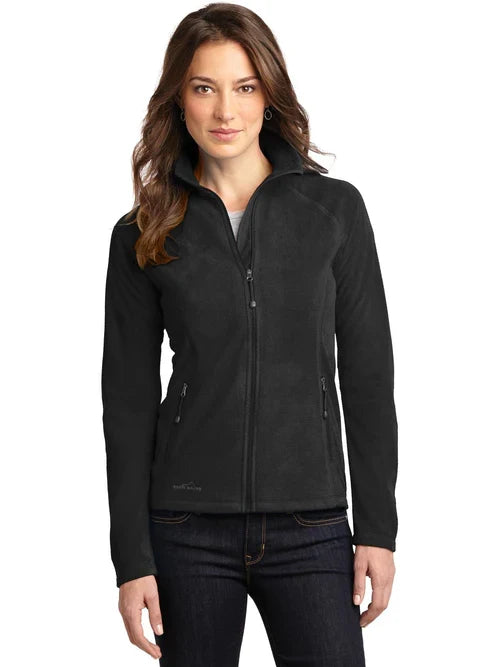 Eddie Bauer Ladies Full-Zip Microfleece Jacket with custom logo embroidery