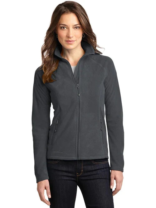 Eddie Bauer Ladies Full-Zip Microfleece Jacket with custom logo embroidery