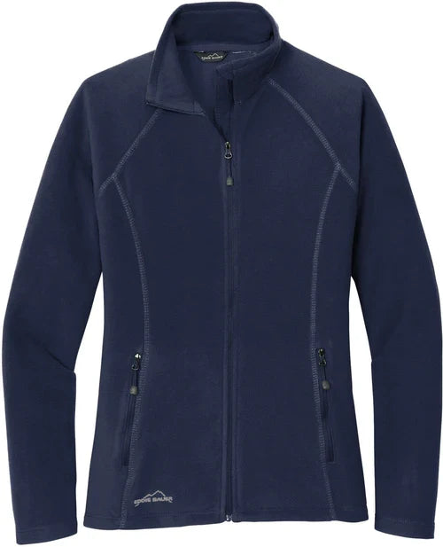 Eddie Bauer Ladies Full-Zip Microfleece Jacket with custom logo embroidery