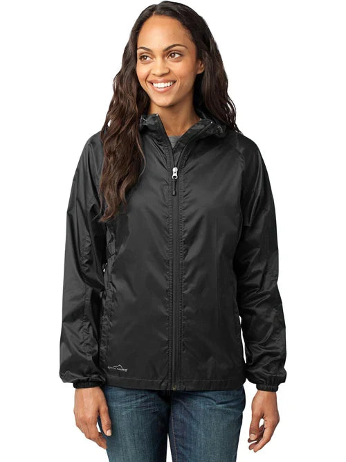 Eddie Bauer Ladies Packable Wind Jacket with custom logo embroidery
