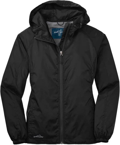 Eddie Bauer Ladies Packable Wind Jacket with custom logo embroidery