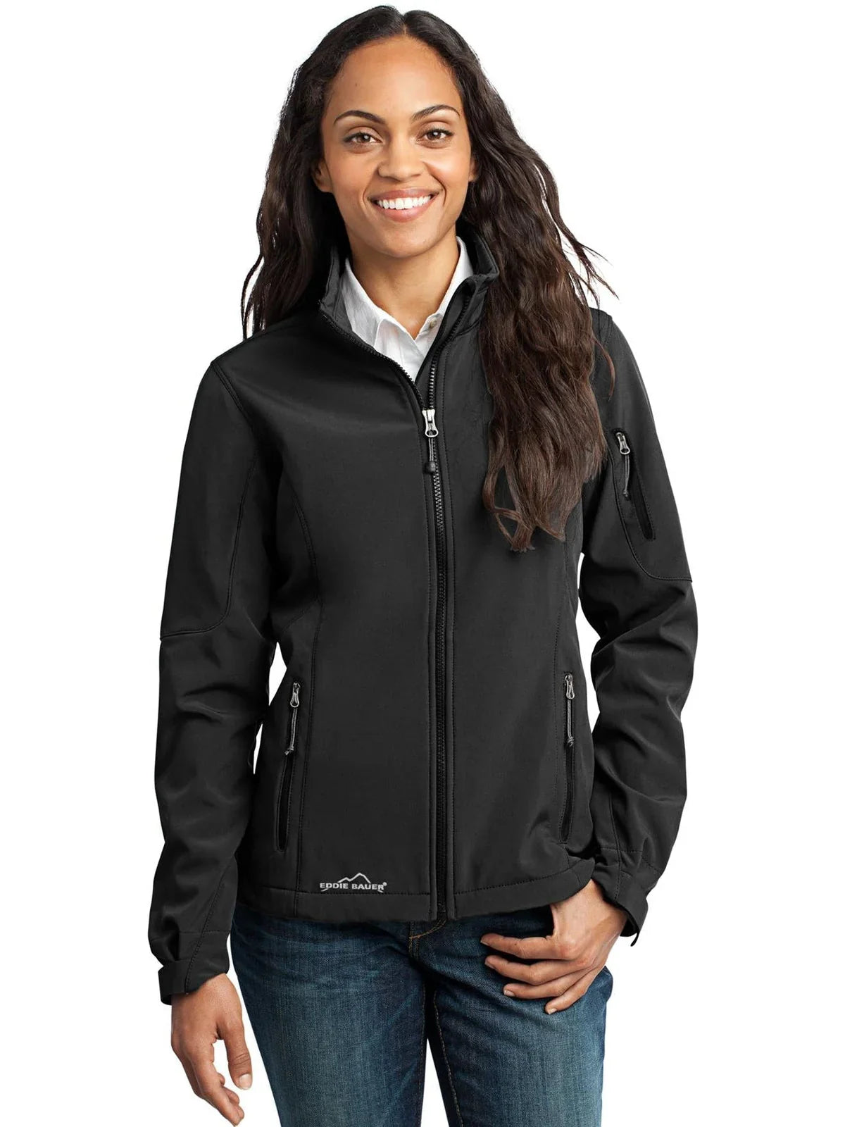 Eddie Bauer Women's Soft Shell Jacket with custom logo embroidery