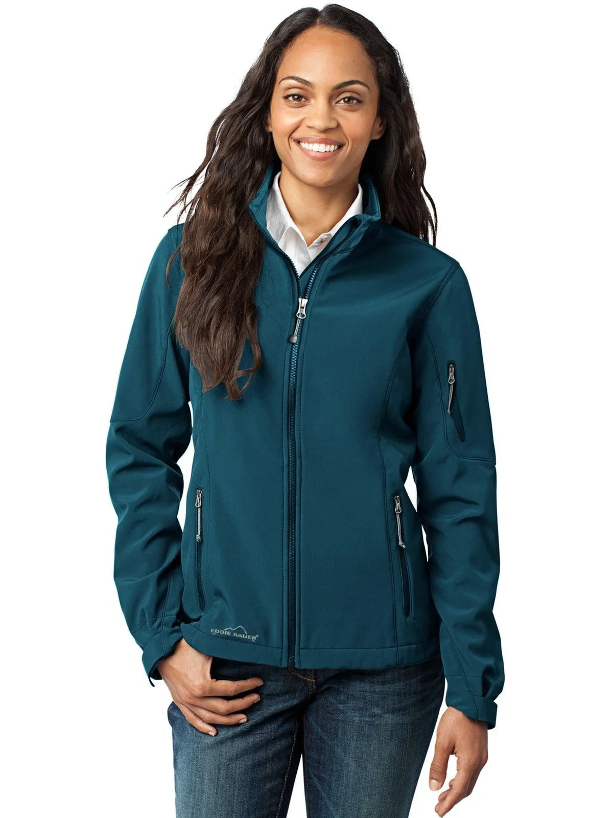 Eddie Bauer Women's Soft Shell Jacket with custom logo embroidery