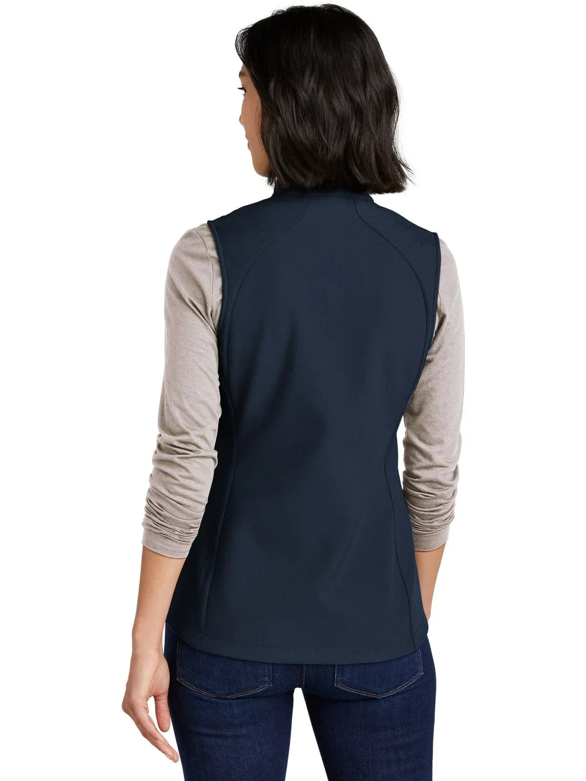Eddie Bauer Women's Stretch Soft Shell Vest with custom logo embroidery