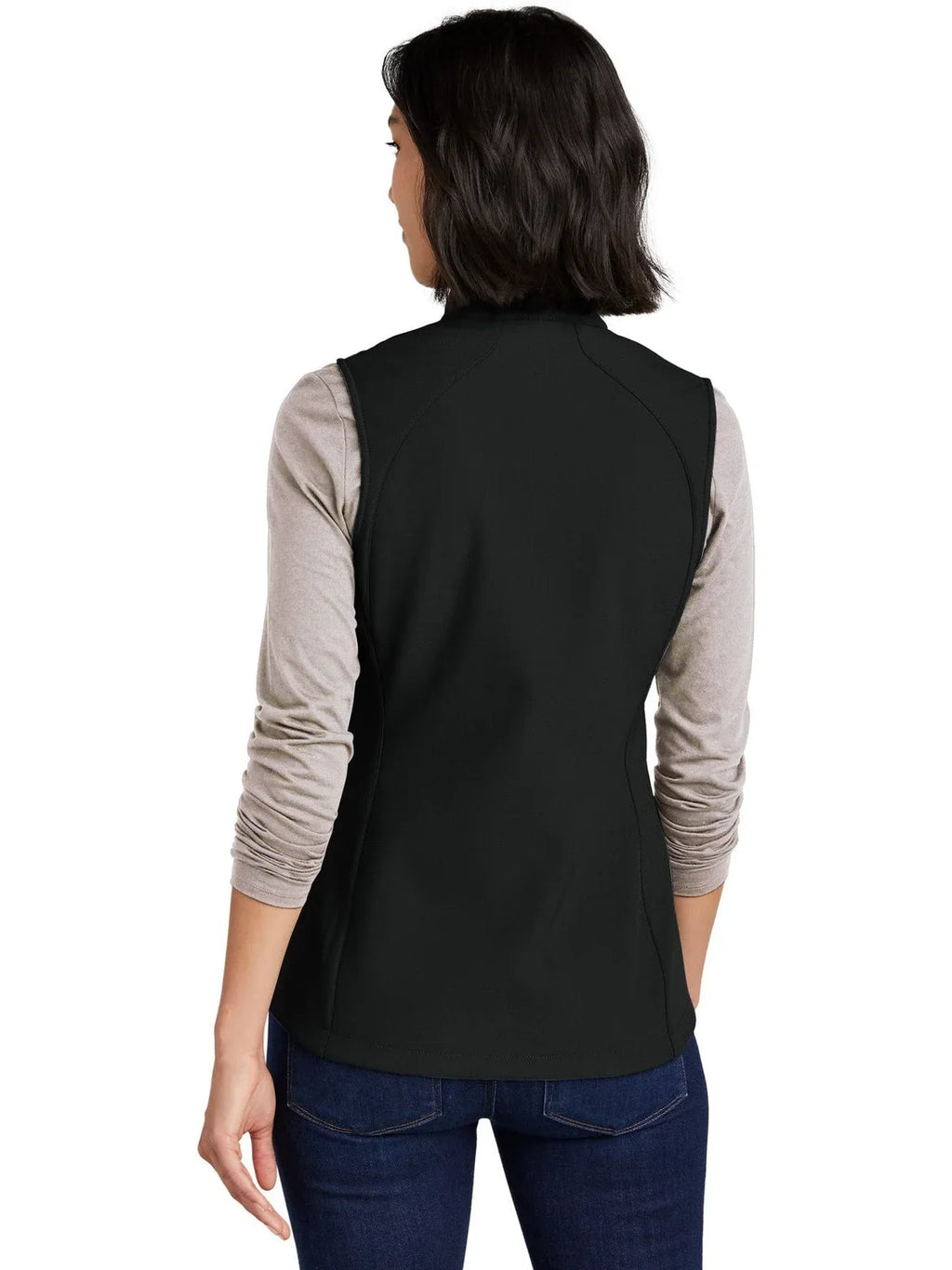 Eddie Bauer Women's Stretch Soft Shell Vest with custom logo embroidery