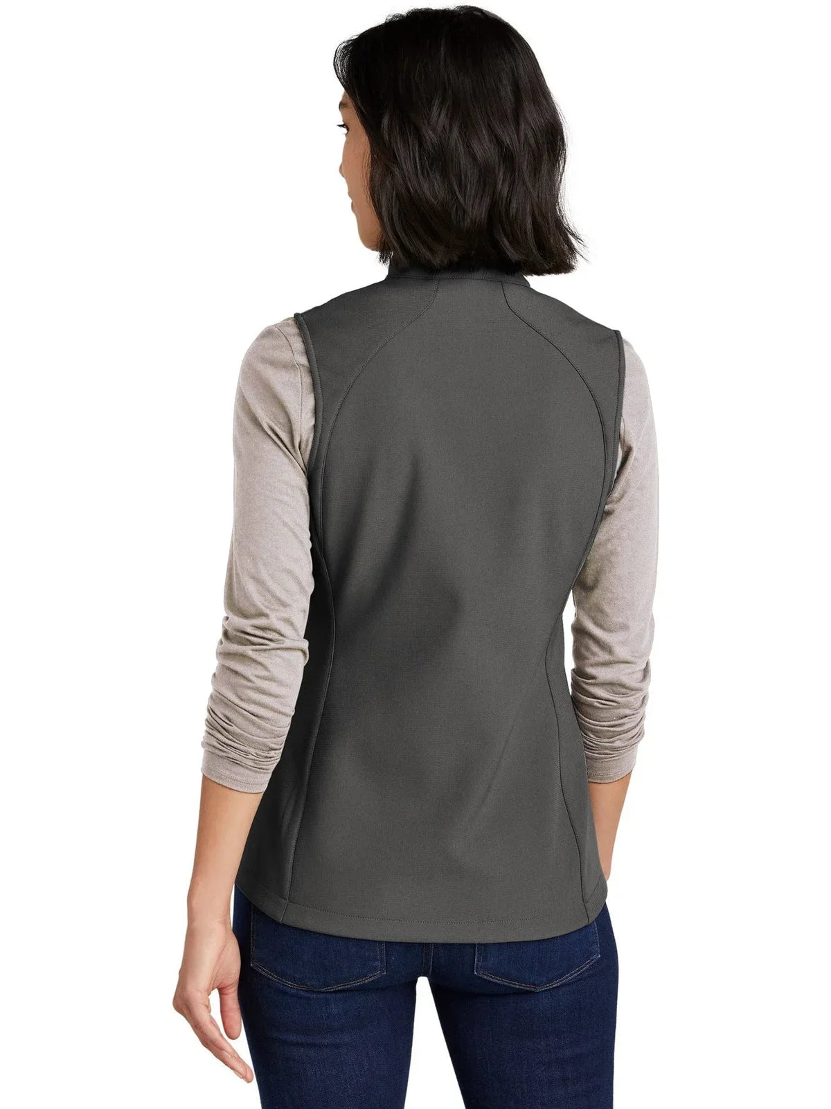 Eddie Bauer Women's Stretch Soft Shell Vest with custom logo embroidery
