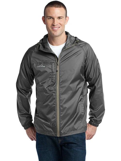 Eddie Bauer Packable Wind Jacket with custom logo embroidery