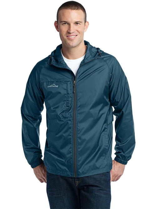 Eddie Bauer Packable Wind Jacket with custom logo embroidery