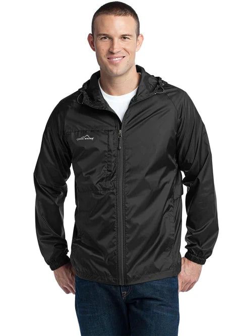 Eddie Bauer Packable Wind Jacket with custom logo embroidery