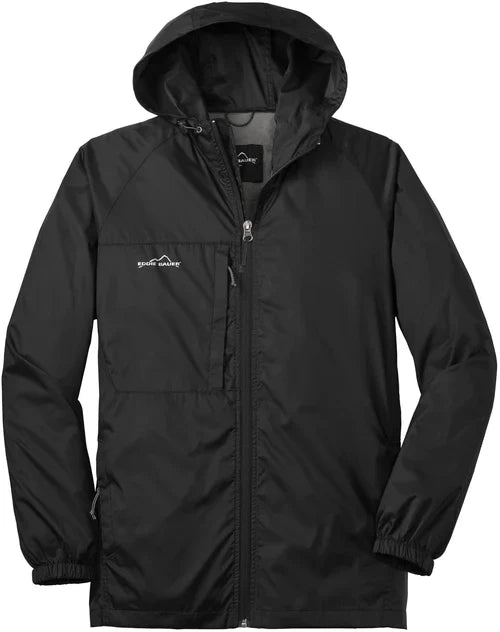 Eddie Bauer Packable Wind Jacket with custom logo embroidery