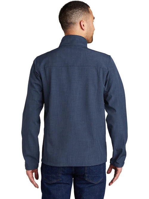 Eddie Bauer Shaded Crosshatch Soft Shell Jacket with custom logo embroidery