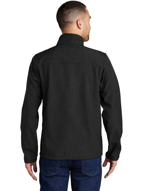 Eddie Bauer Shaded Crosshatch Soft Shell Jacket with custom logo embroidery