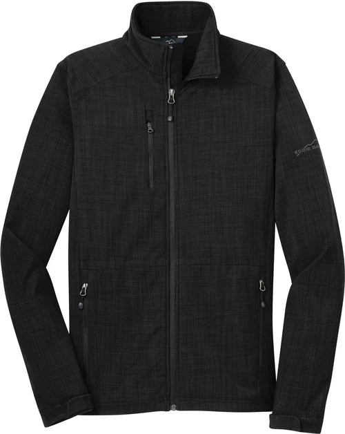 Eddie Bauer Shaded Crosshatch Soft Shell Jacket with custom logo embroidery