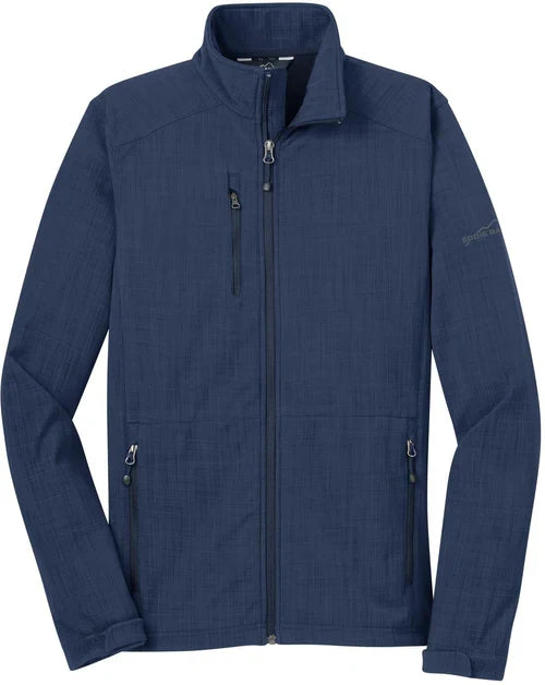 Eddie Bauer Shaded Crosshatch Soft Shell Jacket with custom logo embroidery