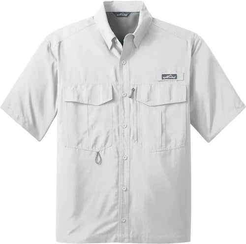 Eddie Bauer Short Sleeve Performance Fishing Shirt with custom logo embroidery