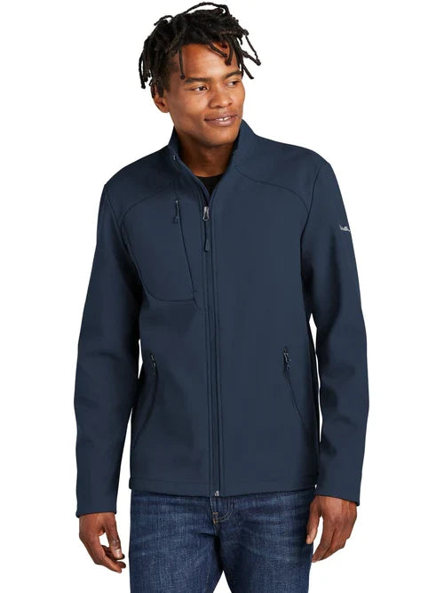 Eddie Bauer Stretch Soft Shell Jacket with custom logo embroidery