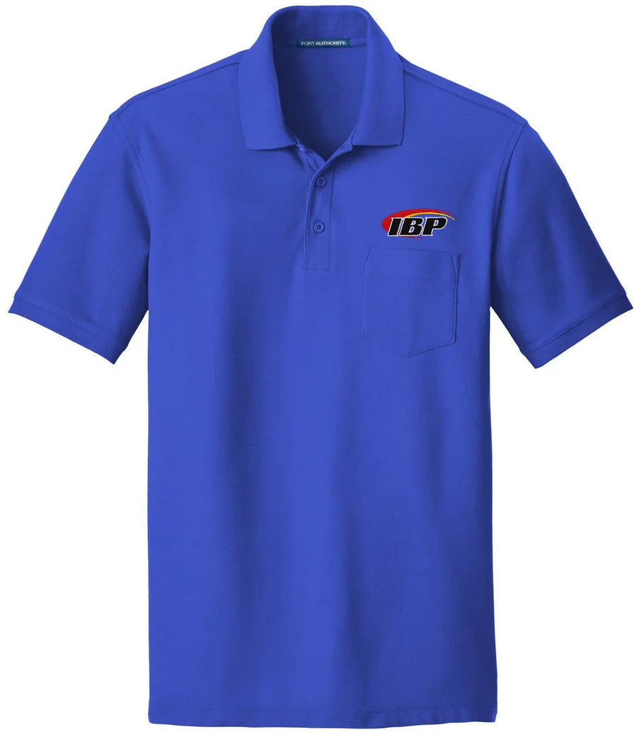 Port Authority Core Classic Pique Pocket Polo with custom logo embroidery