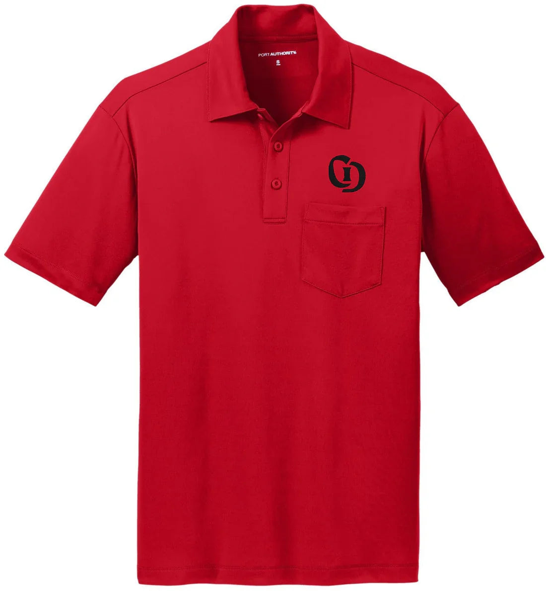 Port Authority Silk Touch Performance Pocket Polo with custom logo embroidery
