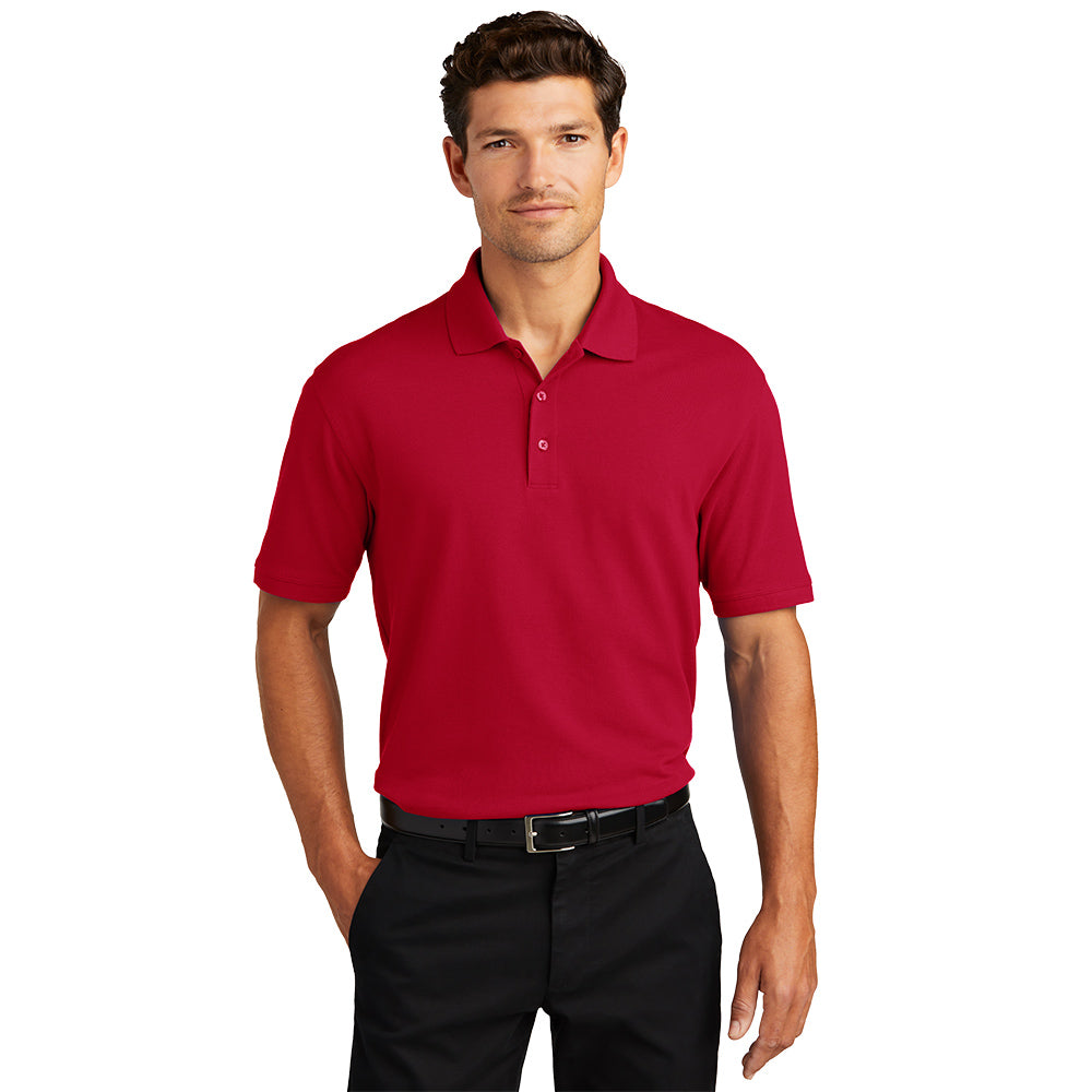 Port Authority EZCotton Polo with custom logo embroidery