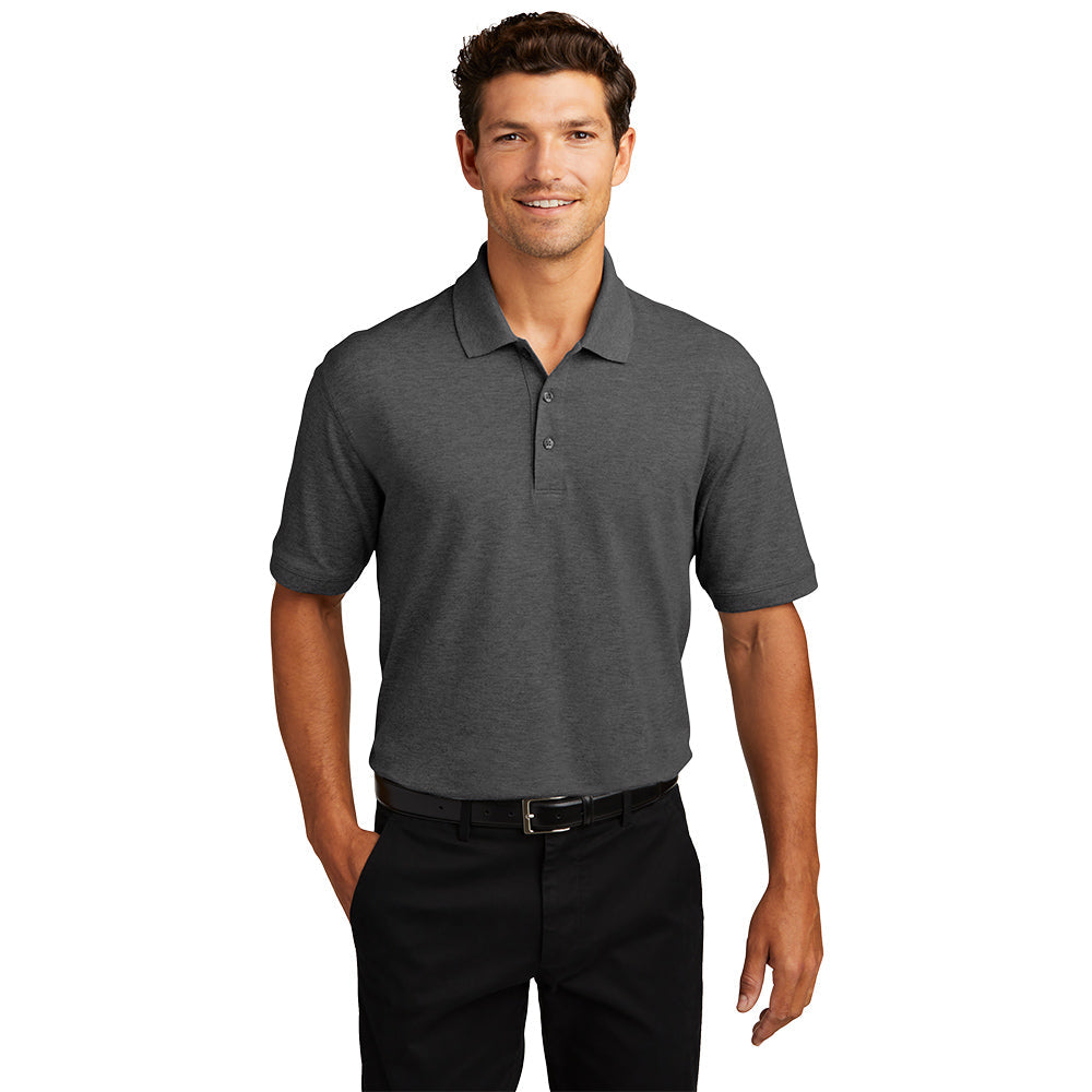 Port Authority EZCotton Polo with custom logo embroidery