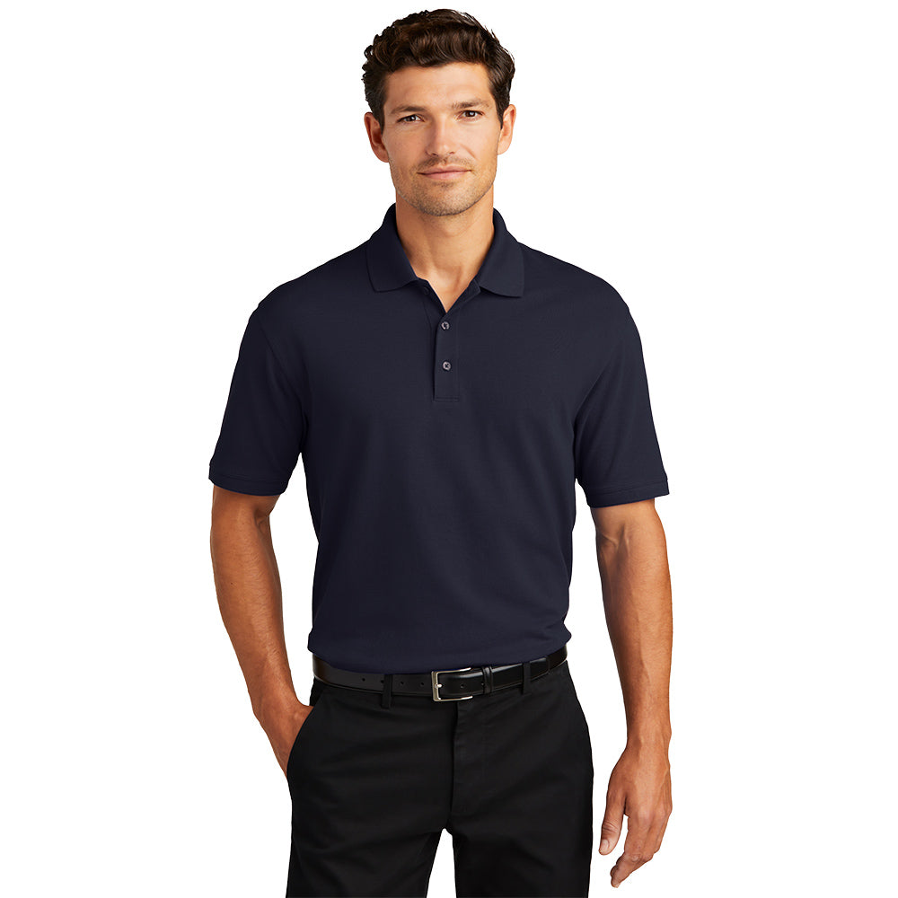 Port Authority EZCotton Polo with custom logo embroidery