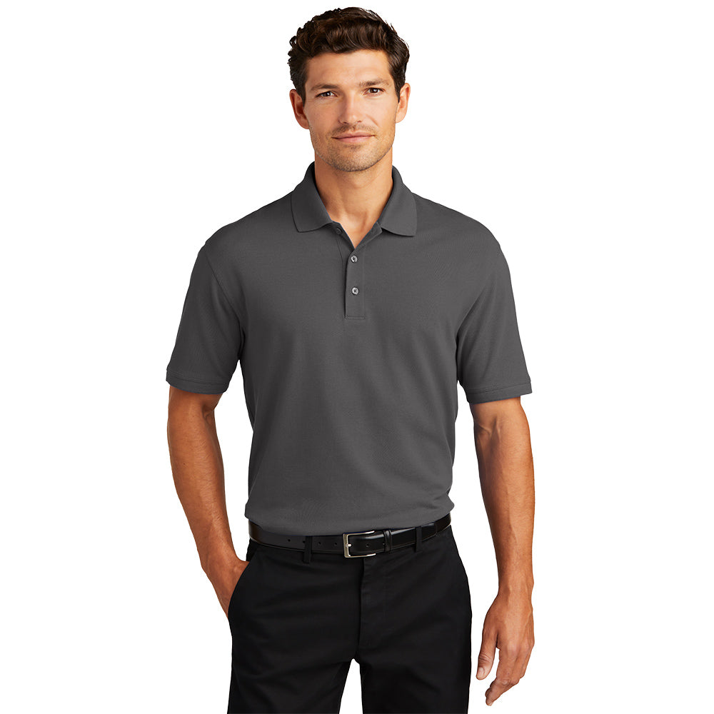 Port Authority EZCotton Polo with custom logo embroidery