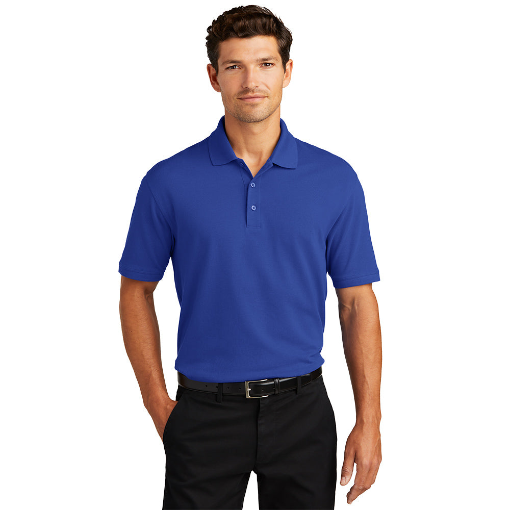 Port Authority EZCotton Polo with custom logo embroidery