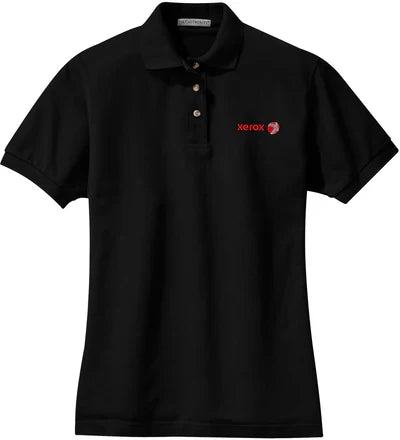Port Authority Ladies Heavyweight Cotton Pique Polo with custom logo embroidery