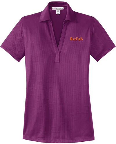 Port Authority Ladies Performance Fine Jacquard Polo with custom logo embroidery