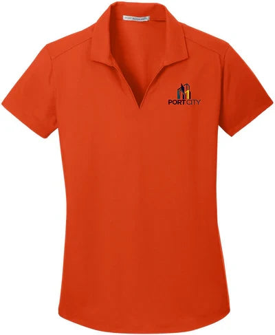 Port Authority Ladies Dry Zone Grid Polo with custom logo embroidery