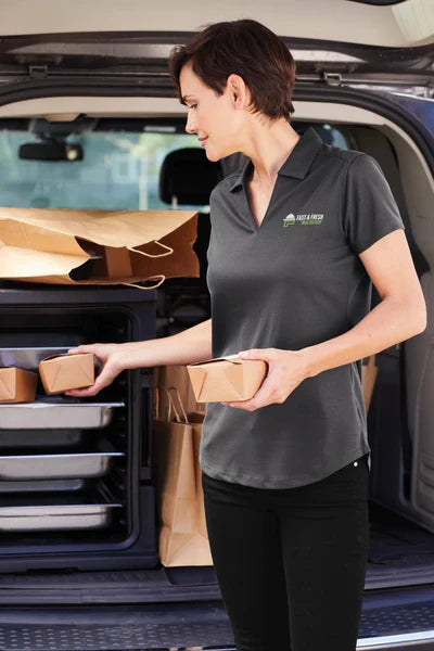 Port Authority Ladies Dry Zone Grid Polo with custom logo embroidery