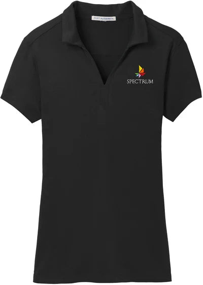 Port Authority Ladies Rapid Dry Mesh Polo with custom logo embroidery