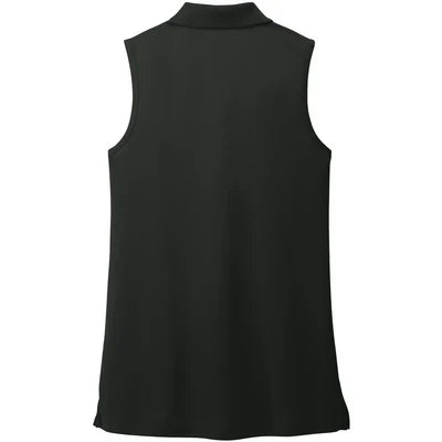 Port Authority Women's Dry Zone UV Micro-Mesh Sleeveless Polo with custom logo embroidery