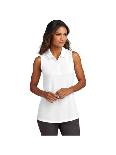 Port Authority Women's Dry Zone UV Micro-Mesh Sleeveless Polo with custom logo embroidery