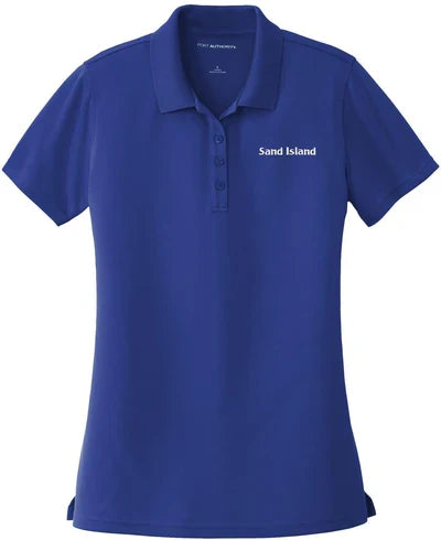 Port Authority Ladies Dry Zone UV Micro-Mesh Polo with custom logo embroidery