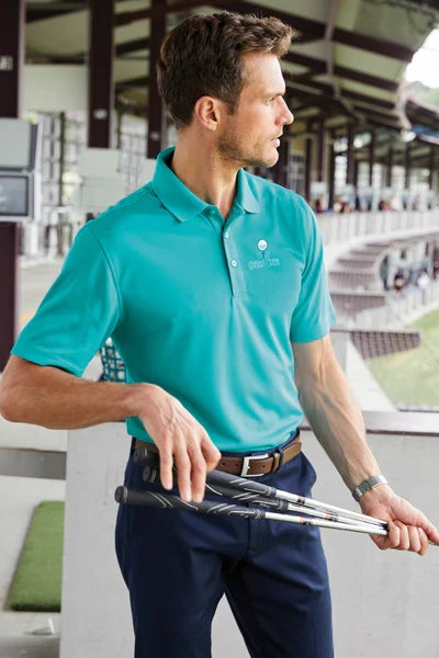 Port Authority Dry Zone UV Micro-Mesh Polo with custom logo embroidery