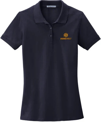Port Authority Women's EZCotton Polo with custom logo embroidery