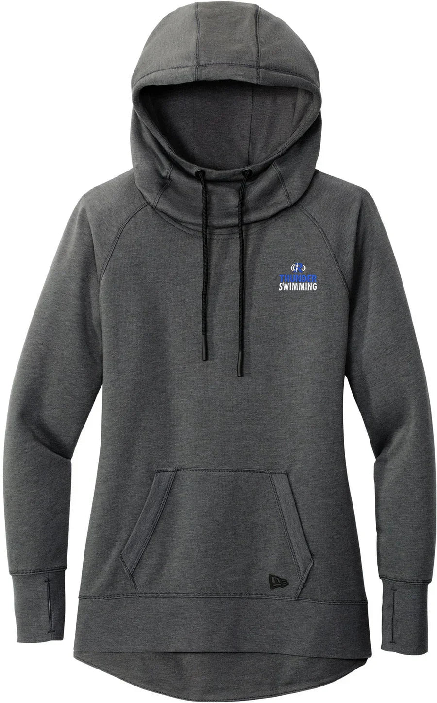 New Era Ladies Tri-Blend Fleece Pullover Hoodie with custom logo embroidery